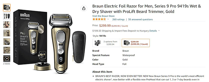 Sell shavers on Amazon FBA